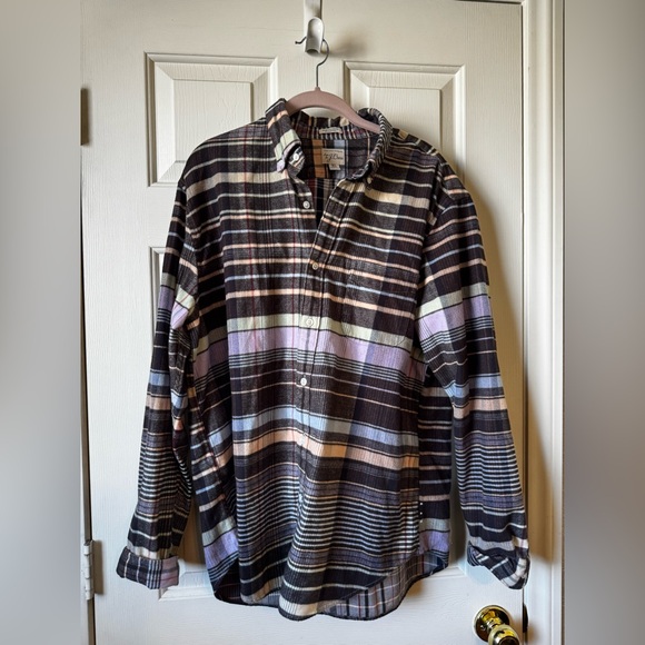 J. Crew Multicolor Striped Casual Button-Down Shirt - Brown Base - Picture 7 of 8